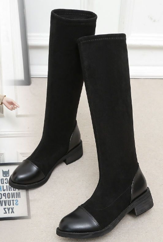 Elegant Black Single Lining Boots