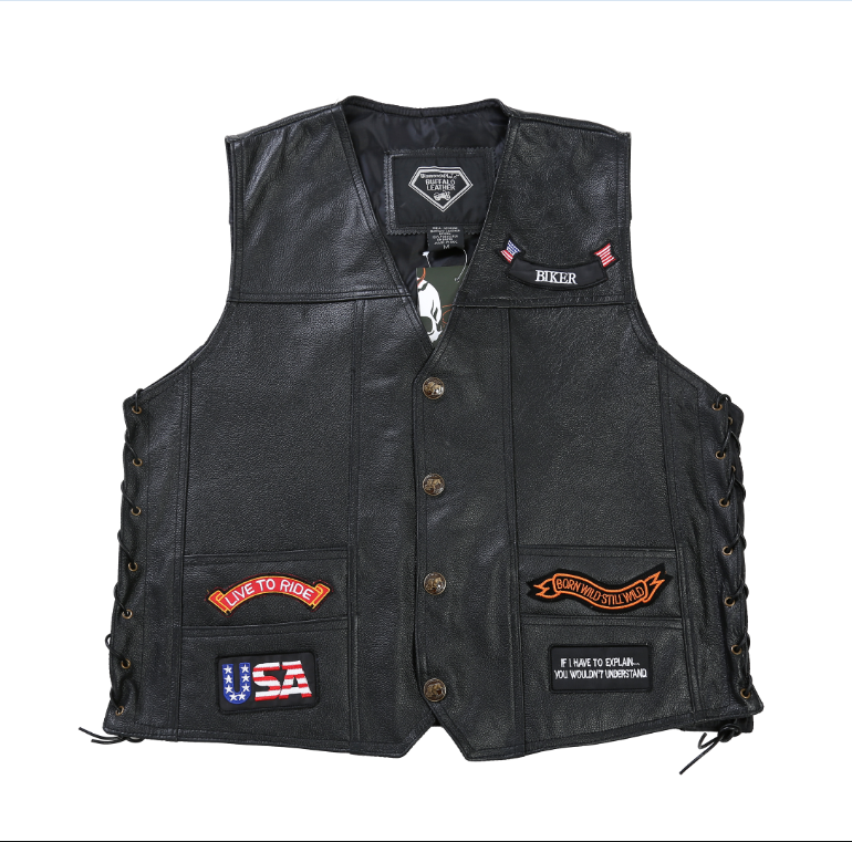 Harley leather vest image 4