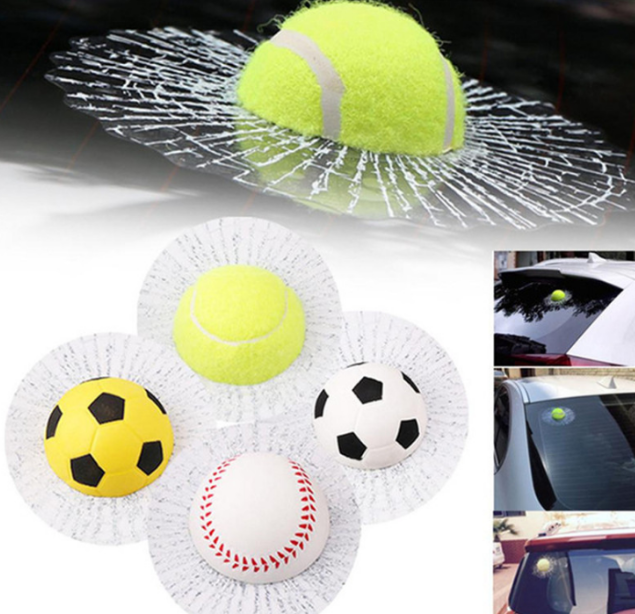 3D Crazy Tennis Ball Sticker 2