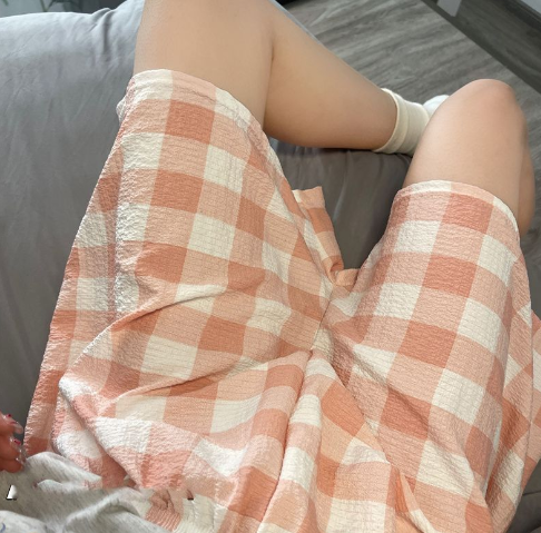 High-Waisted Plaid Bodycon Skirt