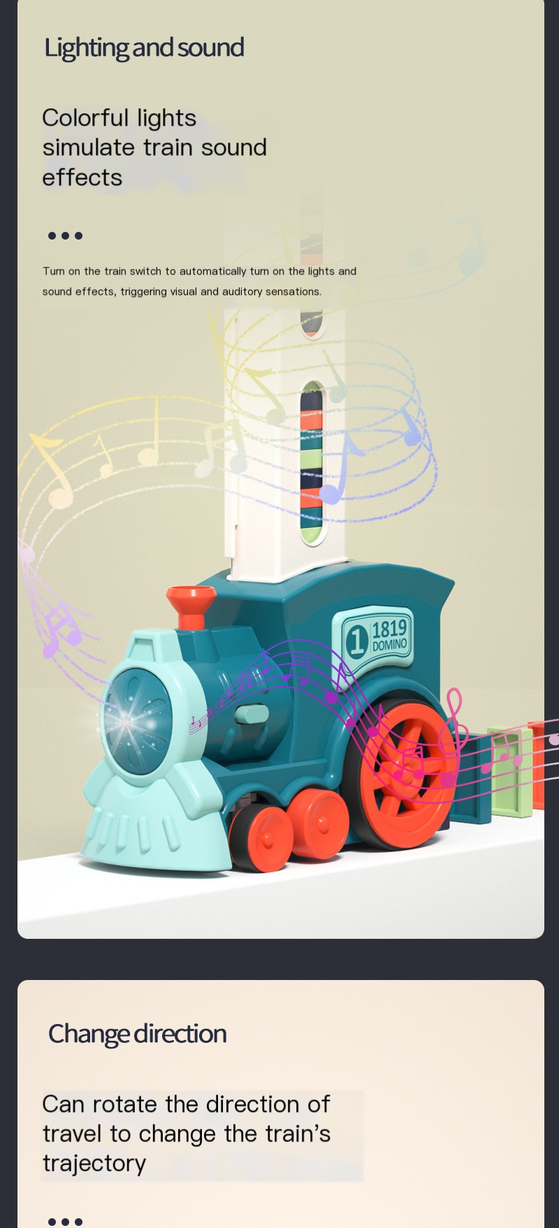 Electric Domino Train Toy