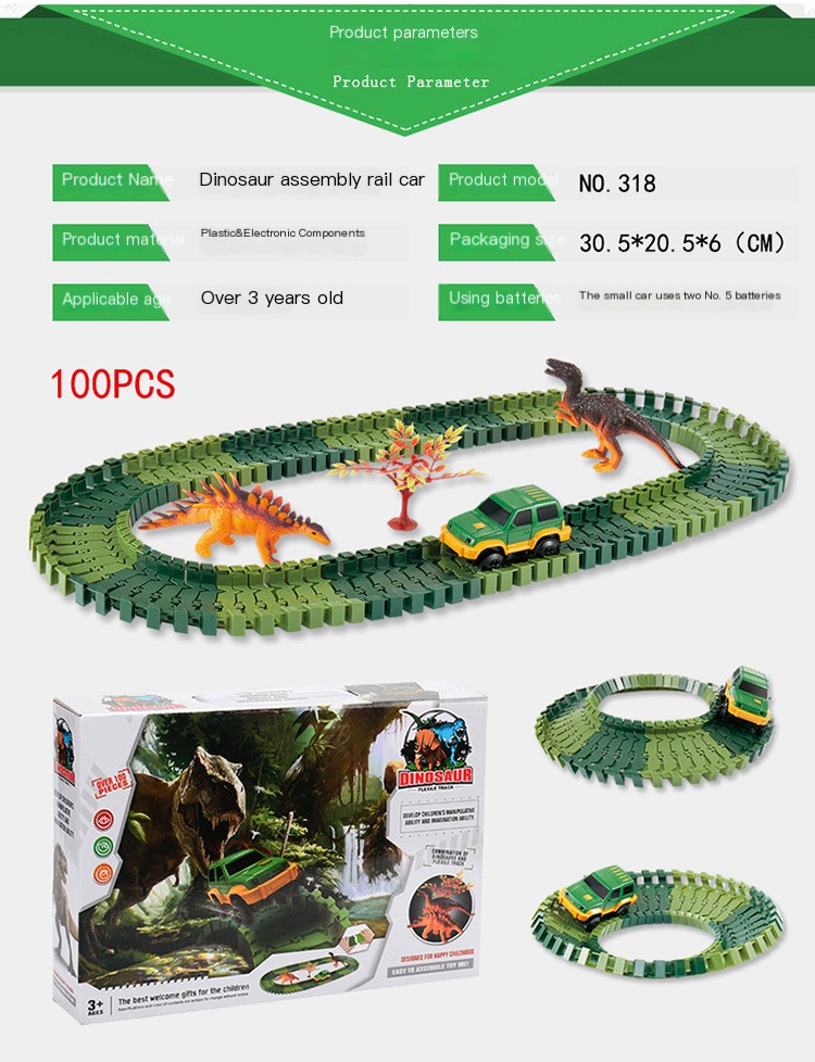 Dinosaur Track Car Toy 3