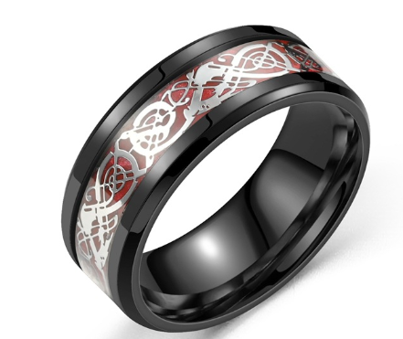 Colorful Dragon Pattern Ring 3