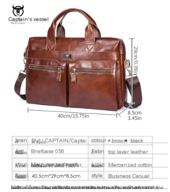 Maleta de Couro Genuíno - Inside View