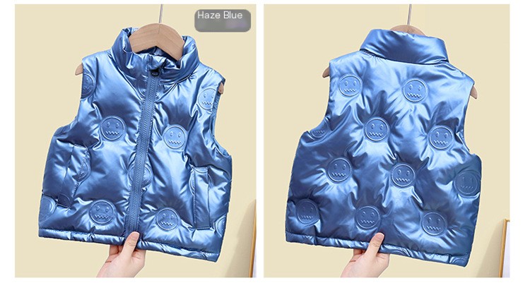 Children's Down Vest White Duck Down Fashion Simple Solid Color Boys and Girls Baby's Waistcoat Children's Wear