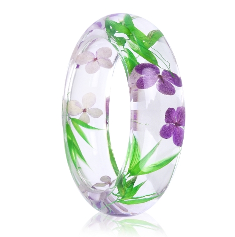 Dried Flower Resin Bracelet 1