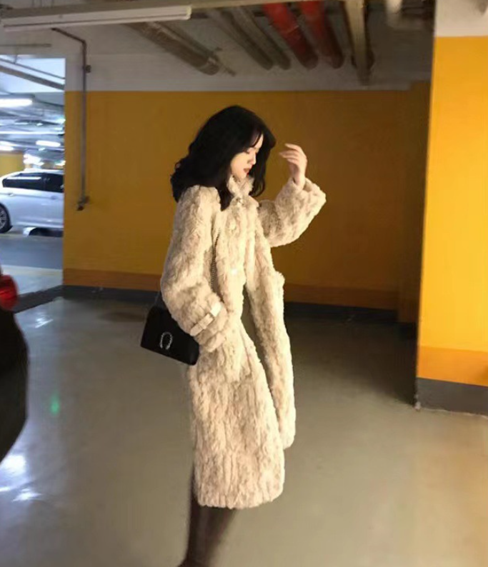 Loose And Thin Coat With Real Fur
