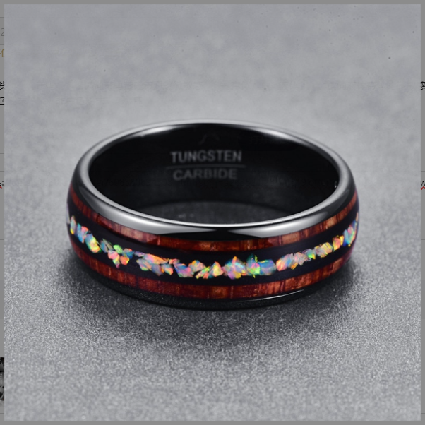 Black Tungsten Steel Ring Image 2