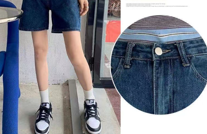 Frayed Denim Shorts - Image 3
