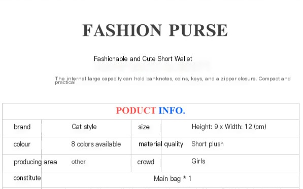 Cute Cat Coin Purse