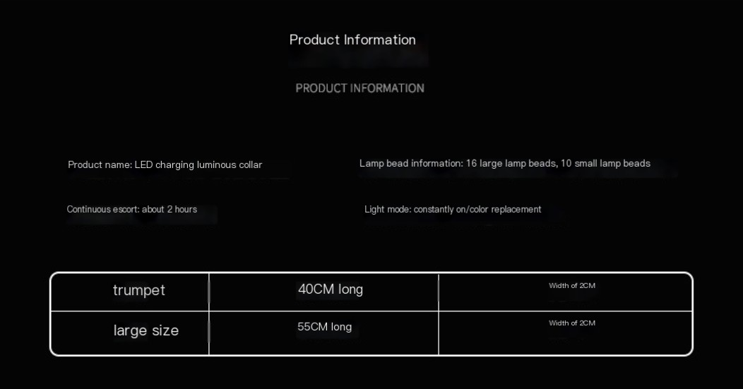 Luminous LED Collar