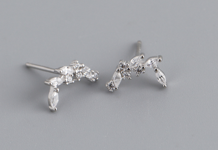 Rose Gold Leaf Earrings