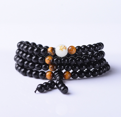 Black Zhi Stone Bracelet