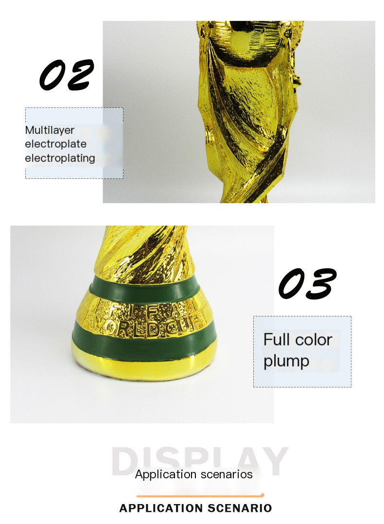 World Cup Trophy - Gold Plated 36CM Boutique Hollow