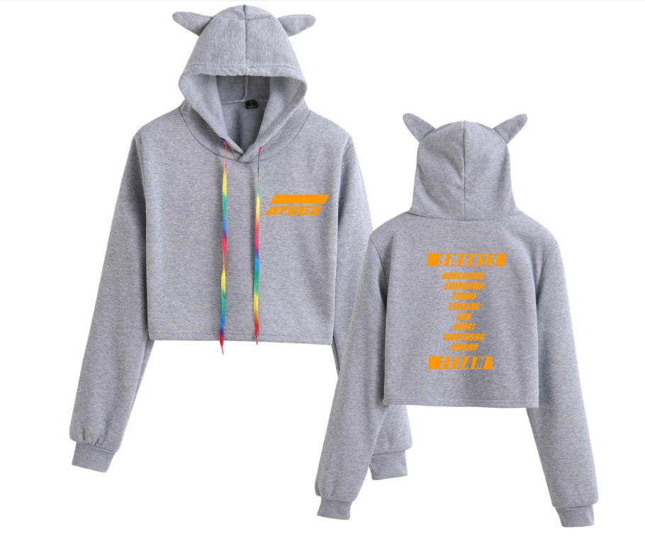 Cropped Cat Ear Sweatshirt Image 1