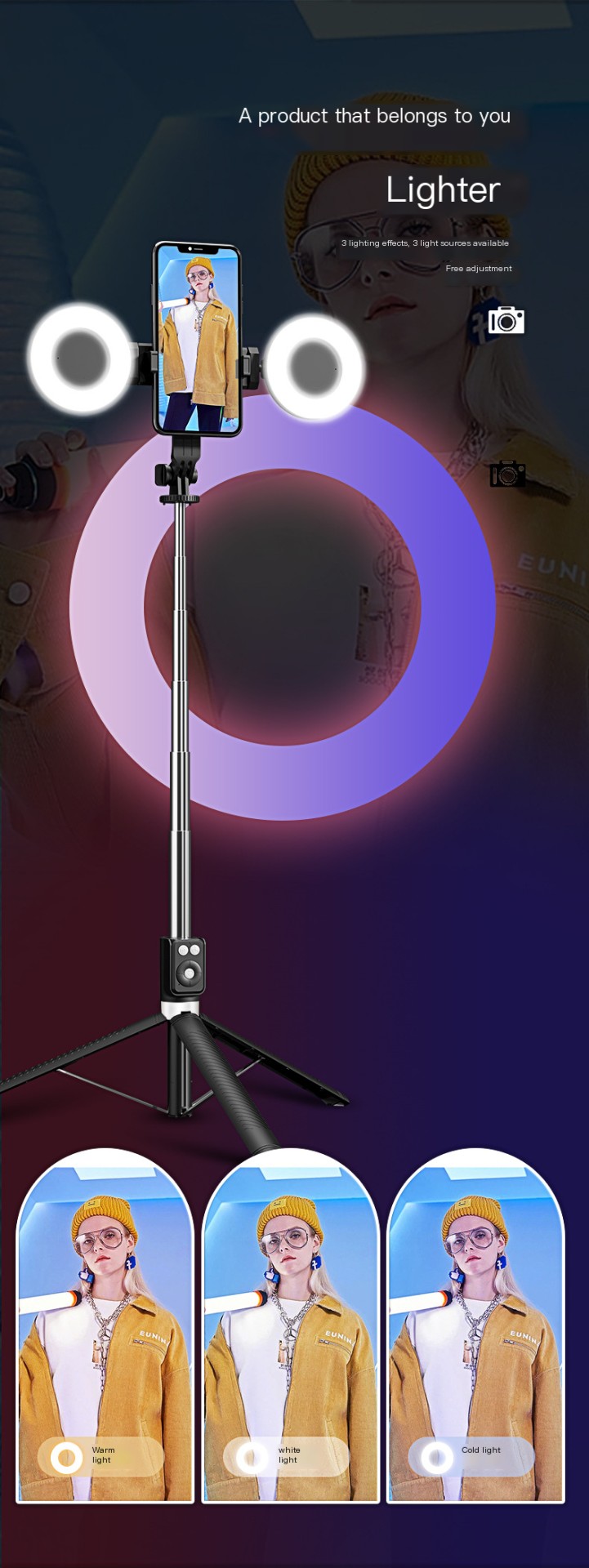 BT12 Selfie Stick Image 11