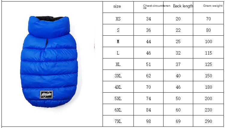 Warm Winter Dog Vest
