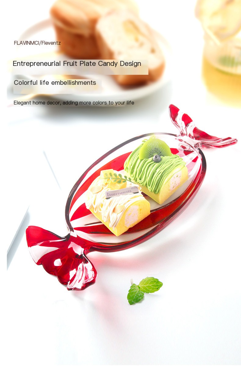 Candy-shaped fruit plate