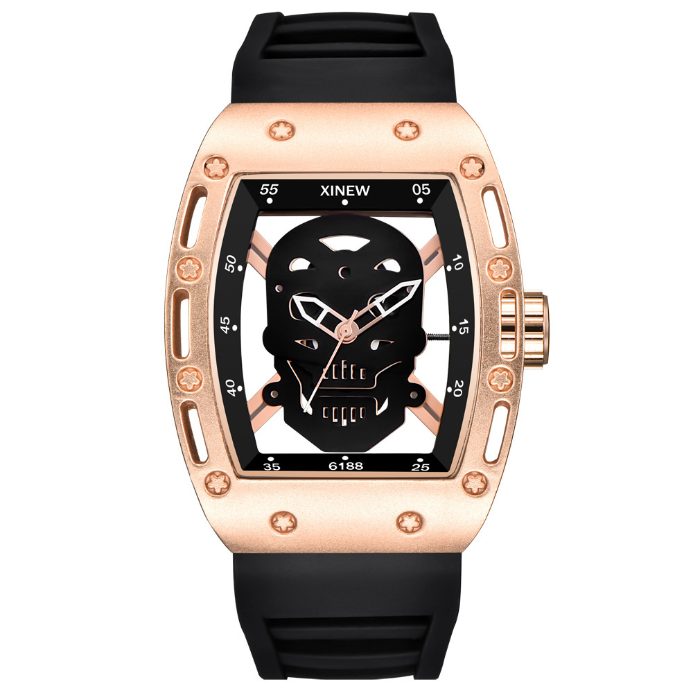 Waterproof Sports Quartz Watch - Black