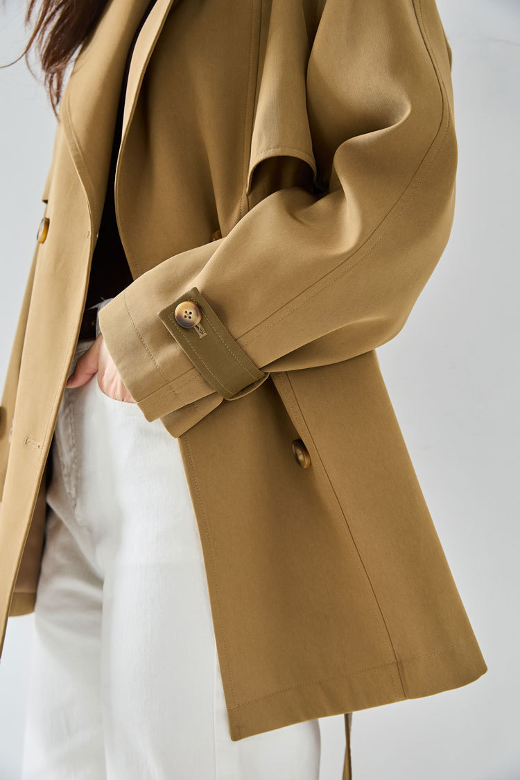 Elegant Short Trench Coat Image 9