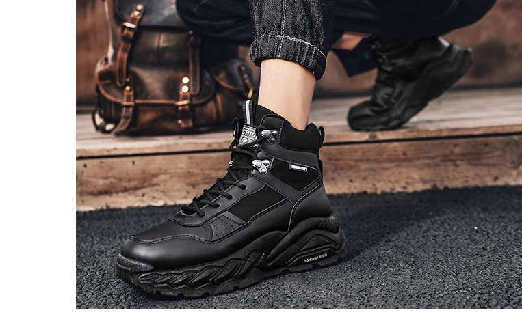 Side view of boots