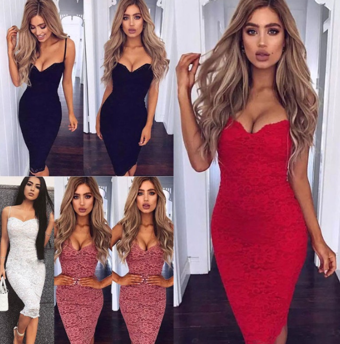 Sexy Lace Pencil Dress - Image 1