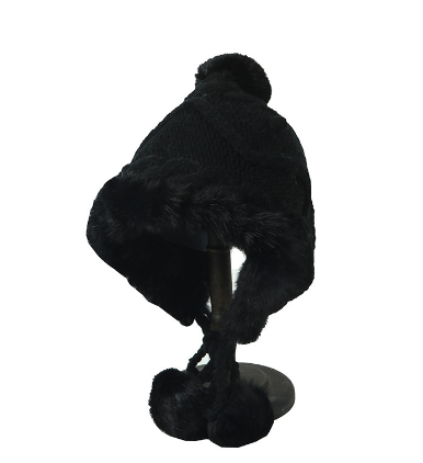 Cute Ears Thick Wool Hat Cape