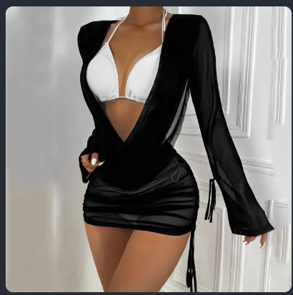 Women’s Sheer Mesh Cover-Up Shorts Image 9