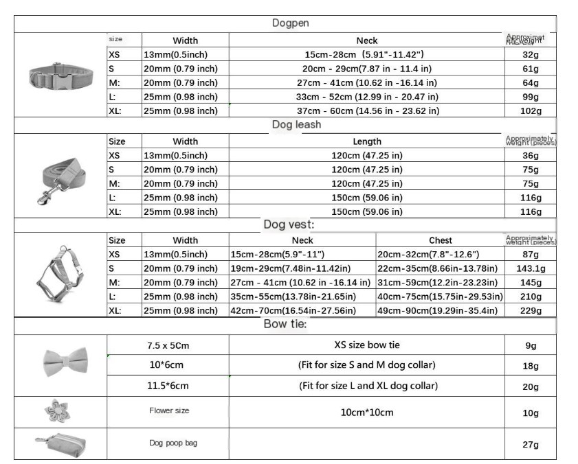 Grey Plaid Dog Collar
