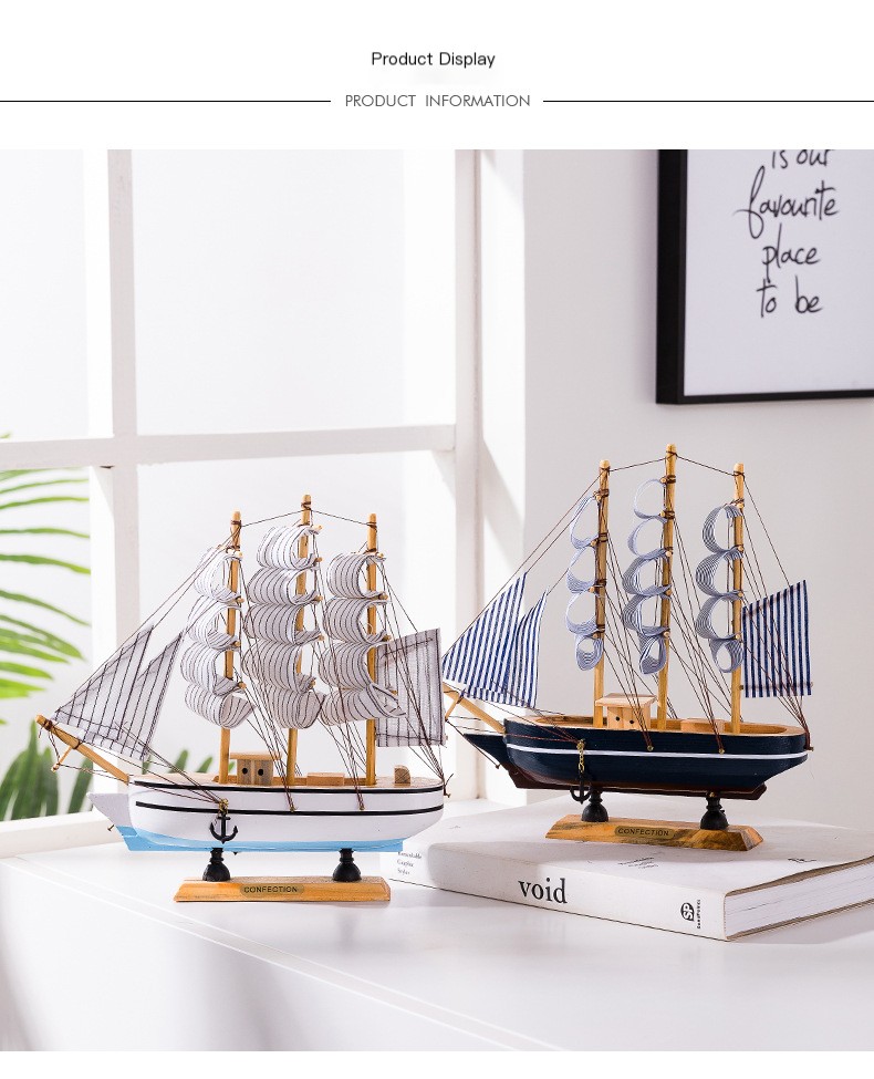 Wooden Sailboat Model 3