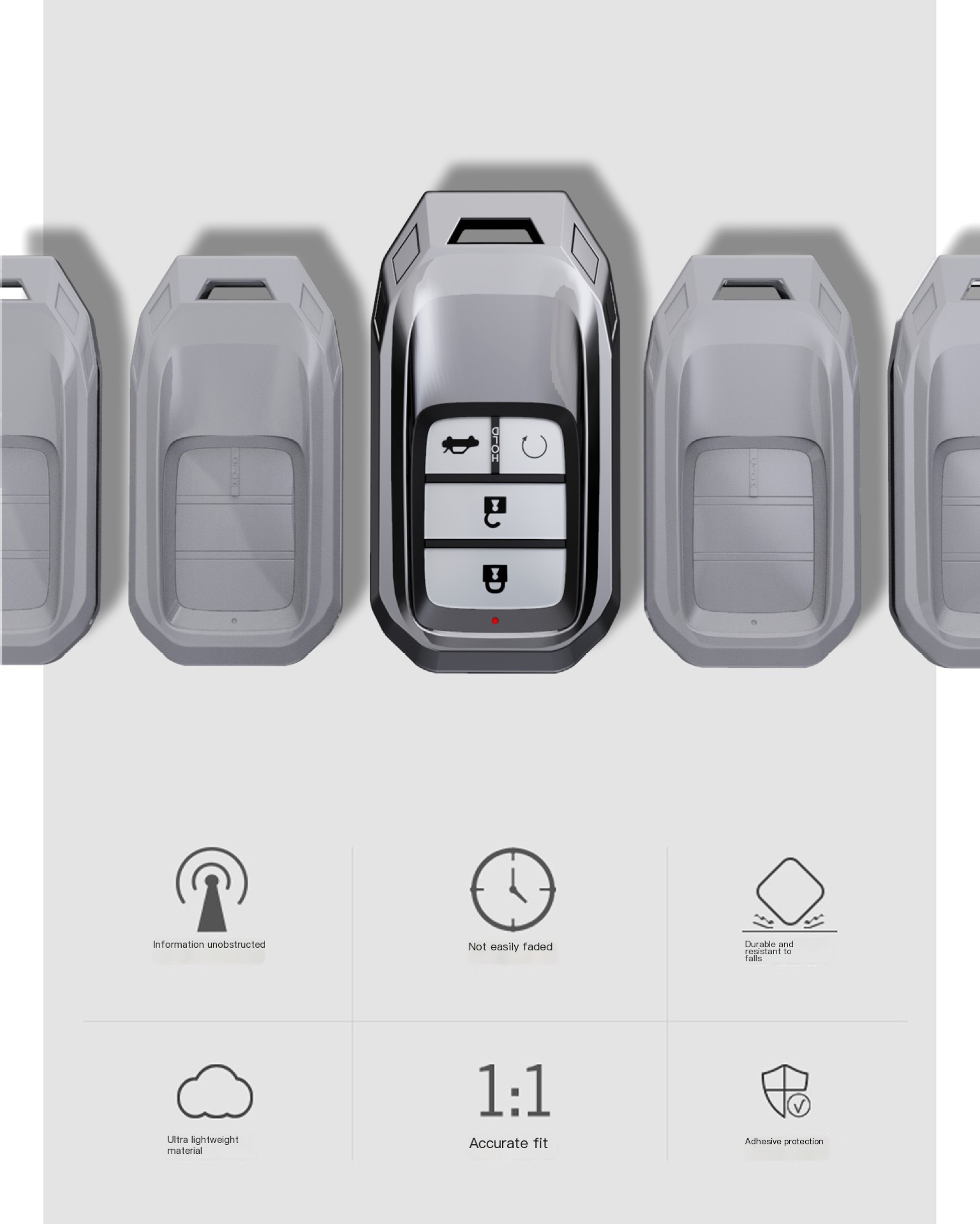 Elegant Grey Key Case