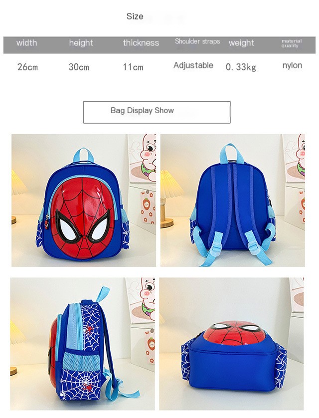 3D Spider-Man Cartoon Rucksack
