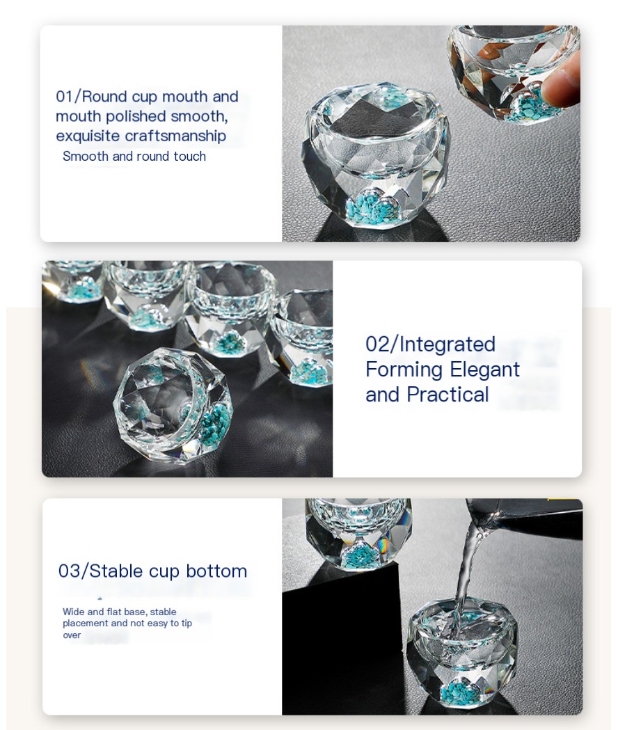 Diamond Cut Crystal Shot Glass Set