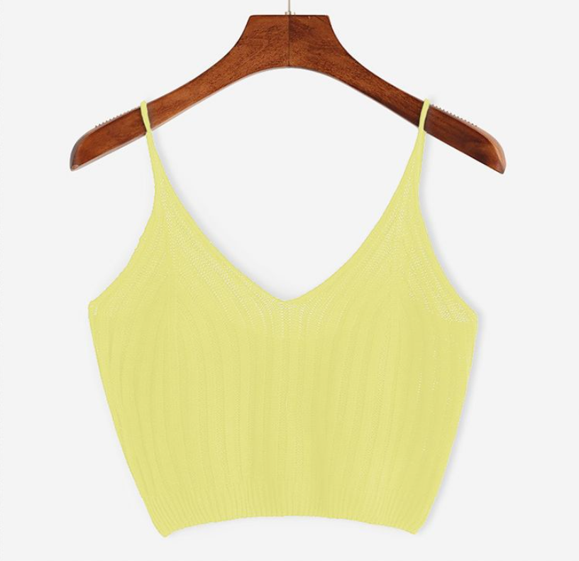 Knitted Tank Top in Blue