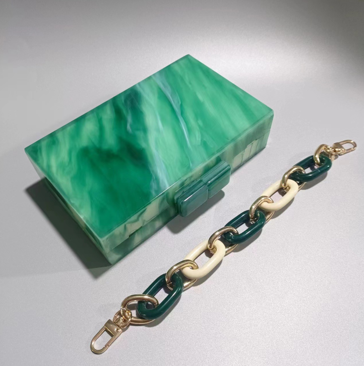 Emerald Green Acrylic Clutch 2