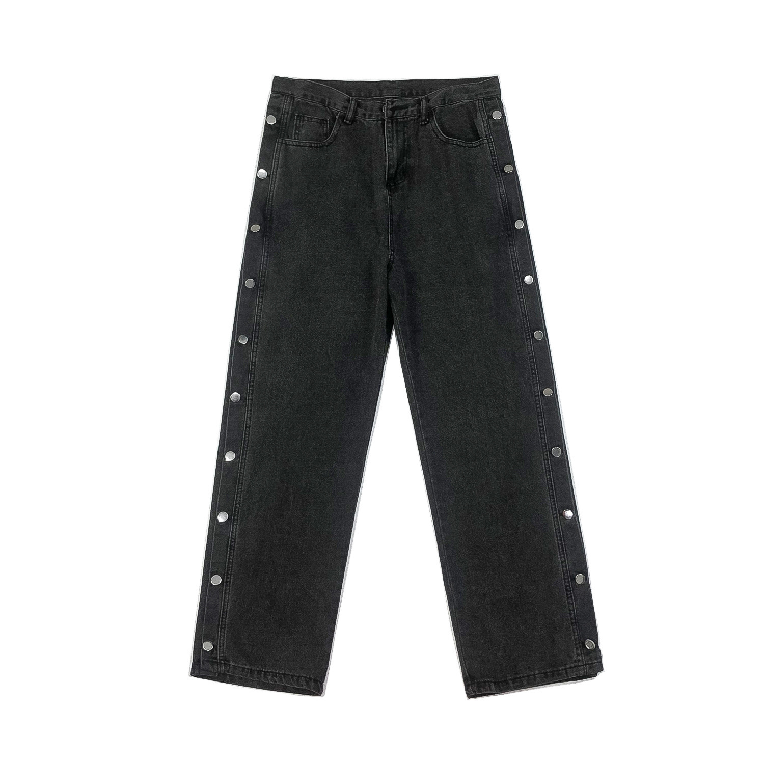 Detail of Button Fly Denim Pants