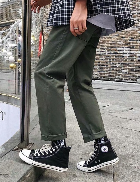 Casual Pants Solid Color Overalls