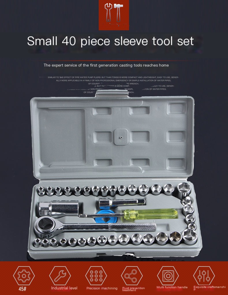 40-piece motorcycle tool set