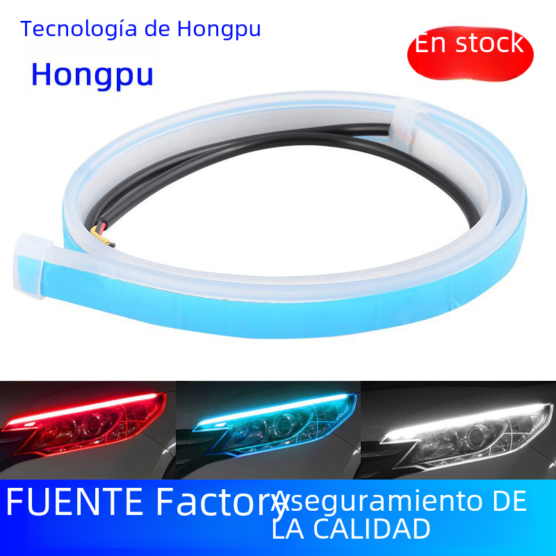 Car daily light with light guide strip LED tearful eye light streamer horse racing decorative soft strip light with cross-border explosions spot image