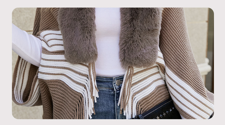 Fringe Cape Shawl Image 4