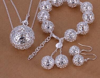 Exquisite Jewelry Silver-plated Three-dimensional Ball Pendant Jewelry image