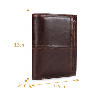 Men's Genuine Leather Wallet Front View