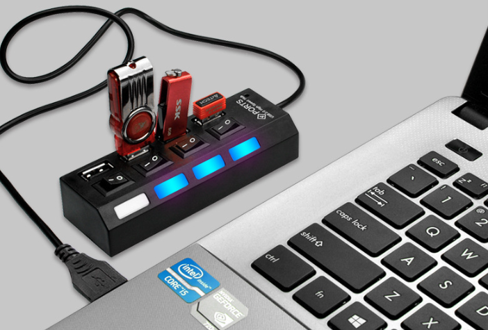 USB2.0HUB Back View