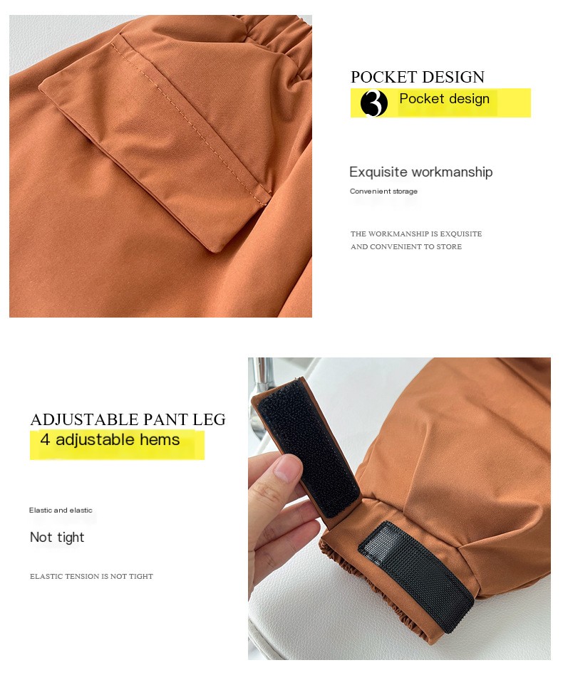 2022 Winter New Children's Down Pants for Boys and Girls Thickened Warm Baby Small and Medium-sized Children's Outer Wear Cotton Pants