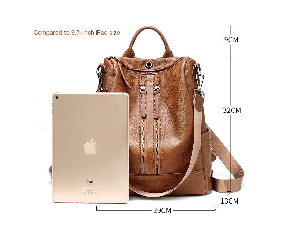 Fashion Leather Textured Backpack