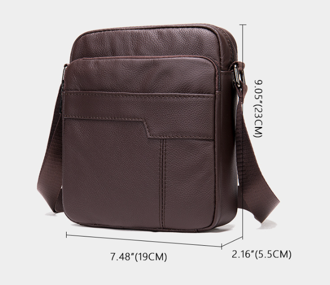 Men's Single Shoulder Bag - Black