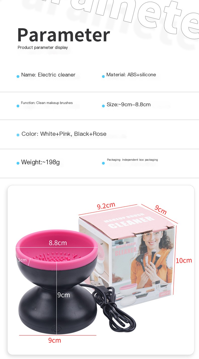 Electric Makeup Brush Cleaner White
