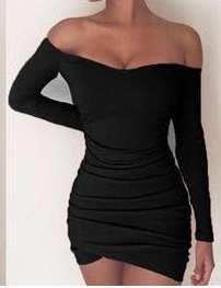 Long Sleeve Off-Shoulder Dress 3