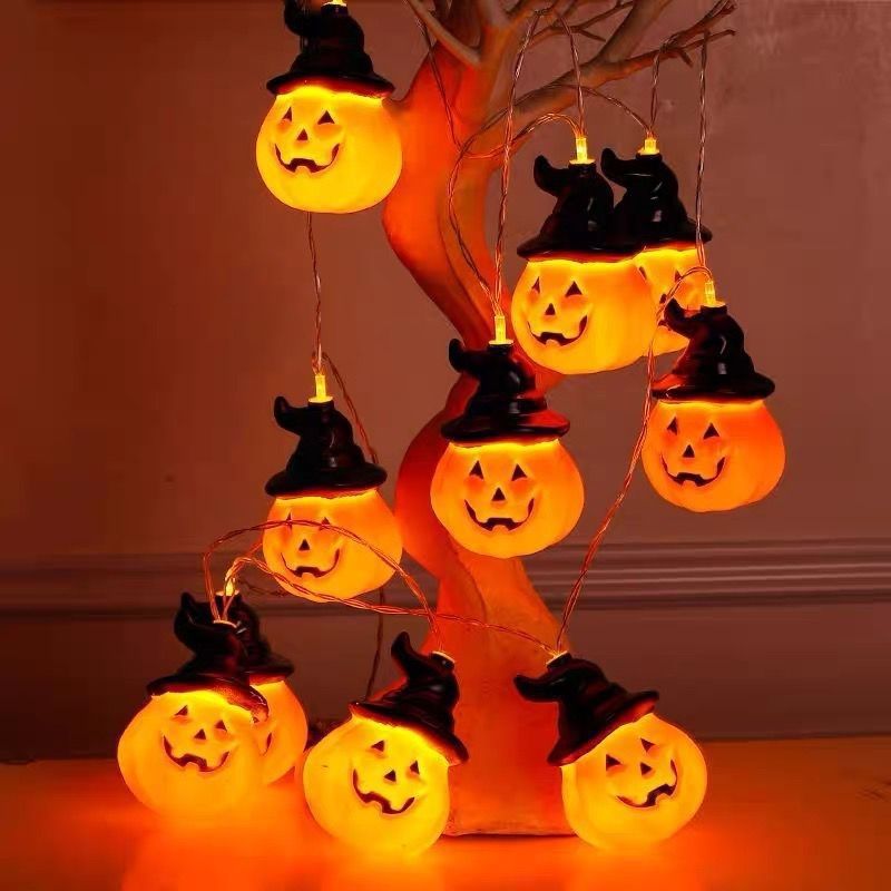Halloween Pumpkin Lantern LED Ghost Bat Decoration