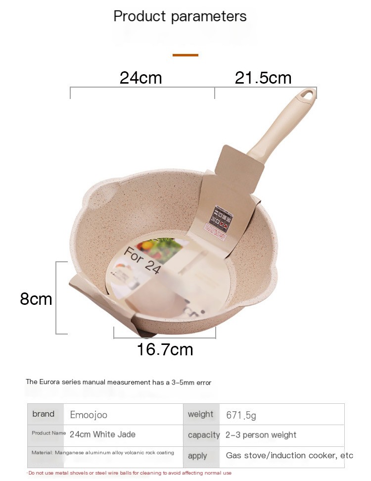 Easy food release frying pan